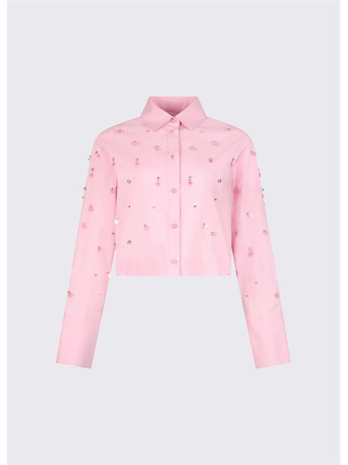 Camicia boxy con ricami gioiello LIU JO | WA6173T039A/32802